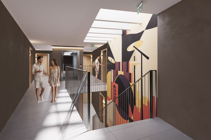 Osiedle Hierowskiego w Katowicach - wizualizaca murali Osiedle Hierowskiego w Katowicach - wizualizaca murali