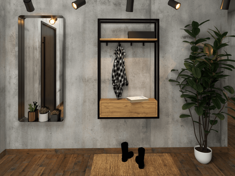 WIESZAK DO PRZEDPOKOJU Z ZAMYKANĄ SZAFKĄ I HACZYKAMI ALIA WIESZAK DO PRZEDPOKOJU Z ZAMYKANĄ SZAFKĄ I HACZYKAMI ALIA