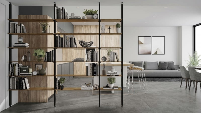 Salon z biblioteką - inspirujące aranżacje