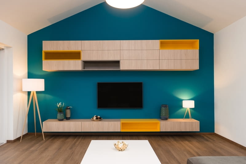 Kolorowa zabudowa meblowa Kolorowa zabudowa meblowa