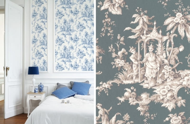 Tapeta Casadeco LES BELLES TOILES DE JOUY PALAIS DE CHINE 87936719 / Tapeta Casadeco LBTJ 87937511 Palais De Chine Les Belles toiles de jouy