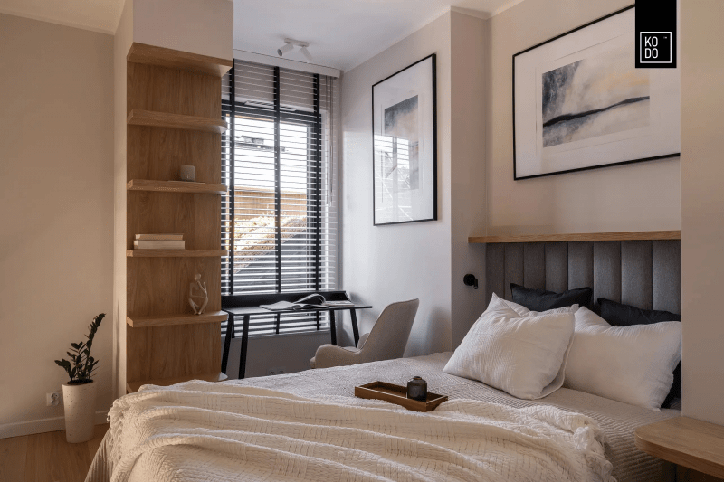 Minimalistyczne dwupoziomowe mieszkanie