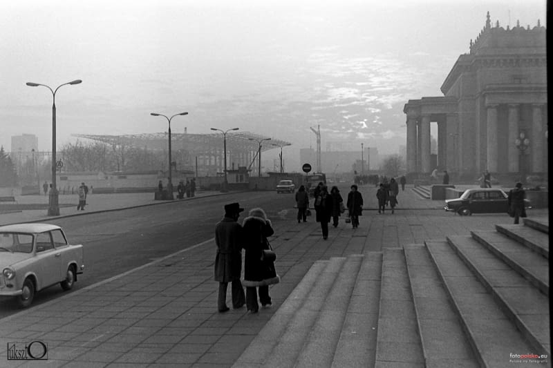 1974 , Dworzec Warszawa Centralna w budowie.