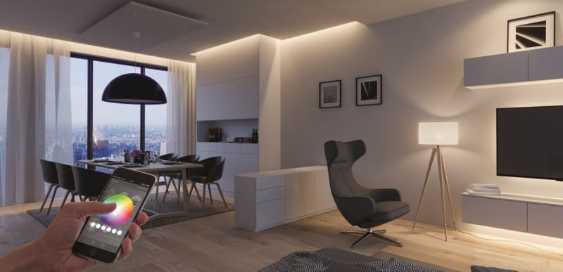 Salon idealnie oświetlony