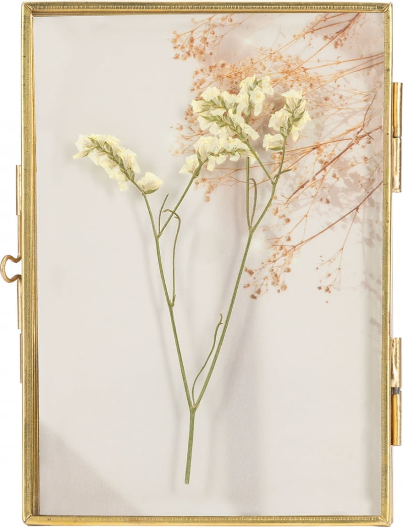 Dekoracja Bloom, metal, szkło i suszona roślina, 10 x 15cm, 14 zł, vox.pl