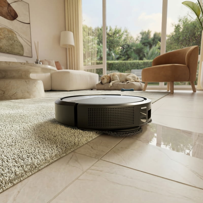 Dzięki systemowi nawigacji LiDAR ClearView™ robot szybko i dokładnie mapuje pomieszczenia i omija przeszkody; Roomba Plus 575.
