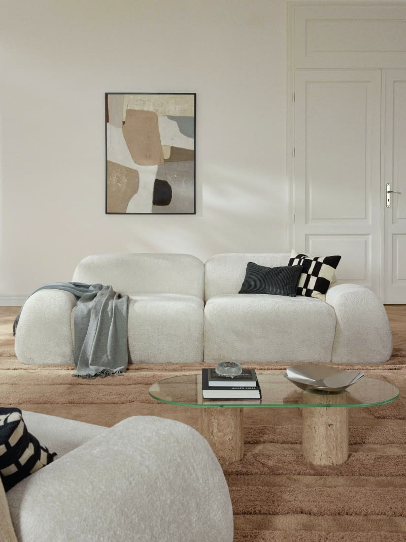 Fotel Billow bean bag (Ferm Living), wykonany z certyfikowanej ekologicznej bawełny, 80 x 50 x 48 cm. Pokrowiec jest zdejmowany i nadaje się do prania. Cena 809 zł, nordicnest.pl