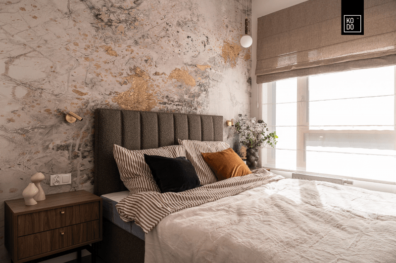 Dwupokojowe mieszkanie w kolorach ziemi Dwupokojowe mieszkanie w kolorach ziemi