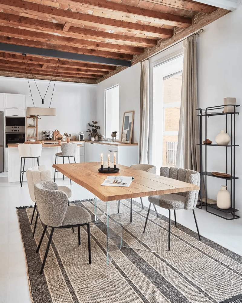 Stół Lotty (Kave Home) drewniany blat ze szklaną podstawą, 160 x 90 cm, 4157 zł, produkt na zamówienie eyeondesign.pl Stół Lotty (Kave Home) drewniany blat ze szklaną podstawą, 160 x 90 cm, 4157 zł, produkt na zamówienie eyeondesign.pl