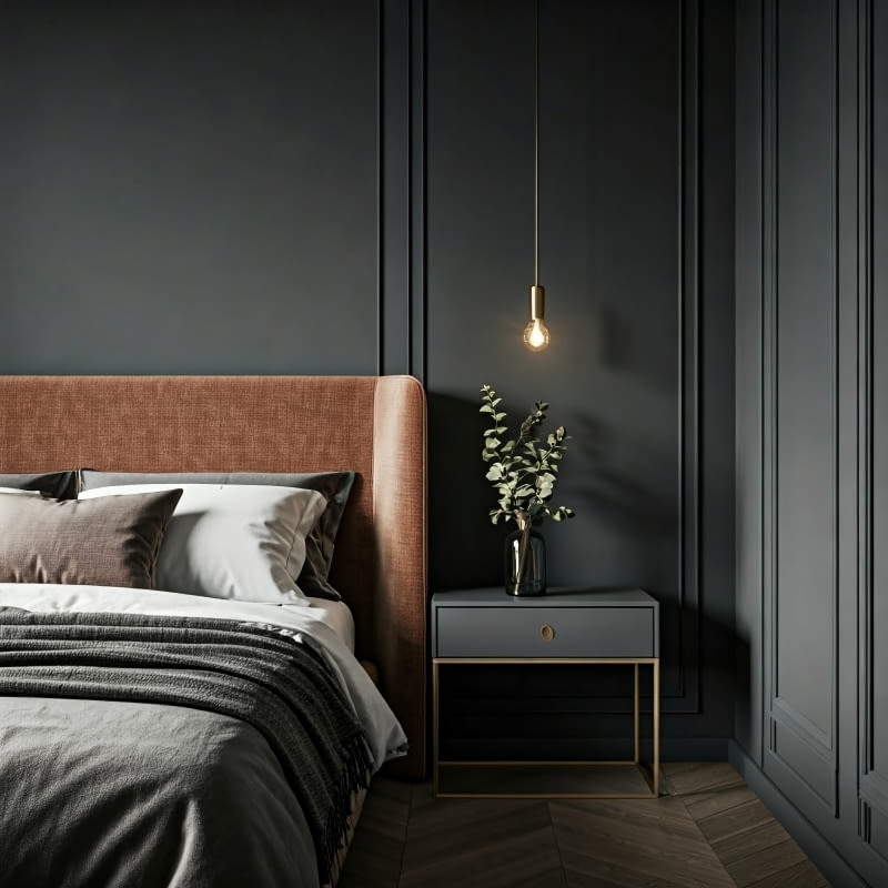 Czarne ściany - pomysły na aranżację