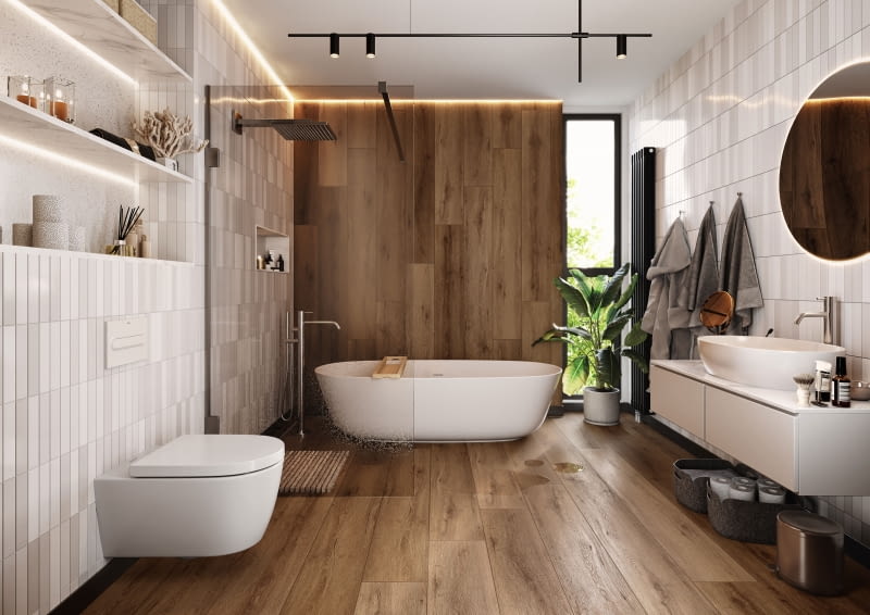 Aranżacja łazienki.