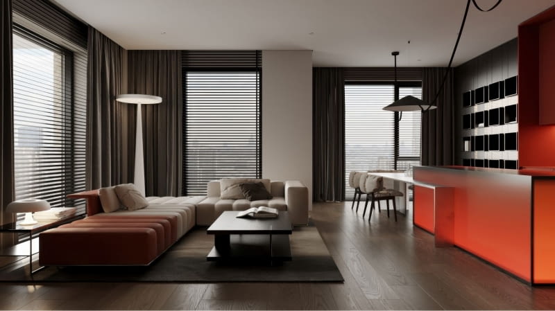 Czerwień w salonie Czerwień w salonie