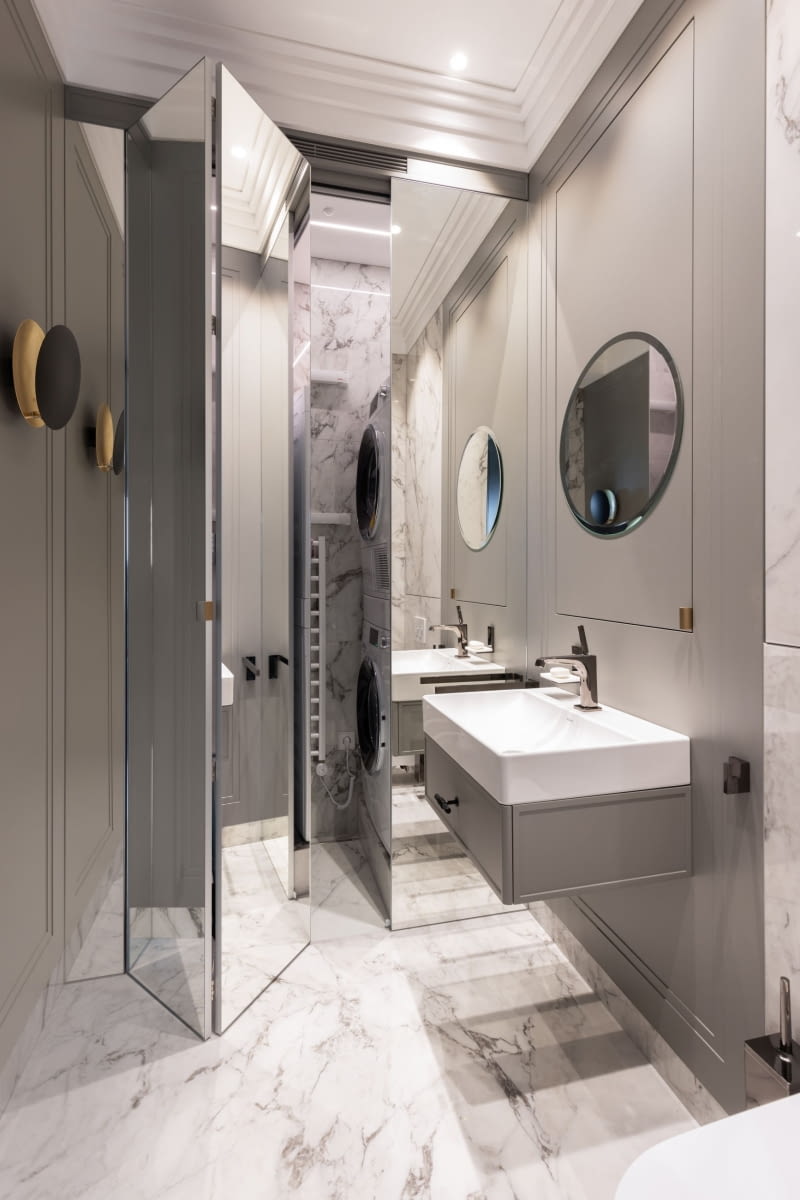 110-metrowy apartament w Warszawie w stylu modern classic