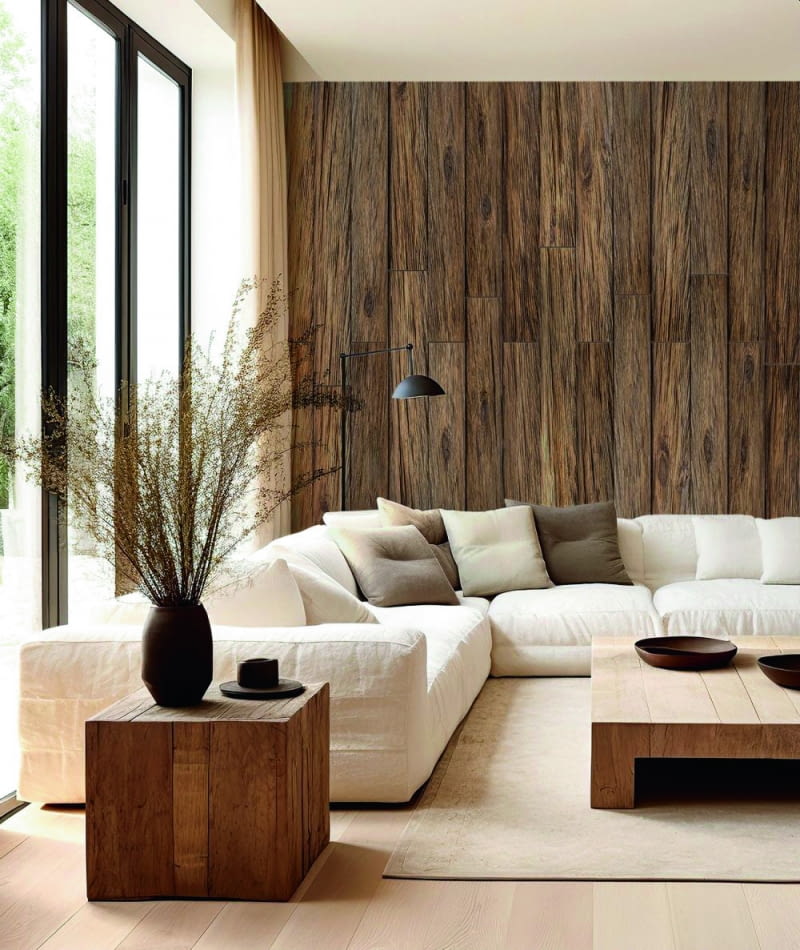 Dekoracyjne SC Deski Loftowe WN05 z naturalnego drewna wyróżnia wyjątkowy, trójwymiarowy wygląd uzyskany poprzez szczotkowanie – produkt od weneve.com