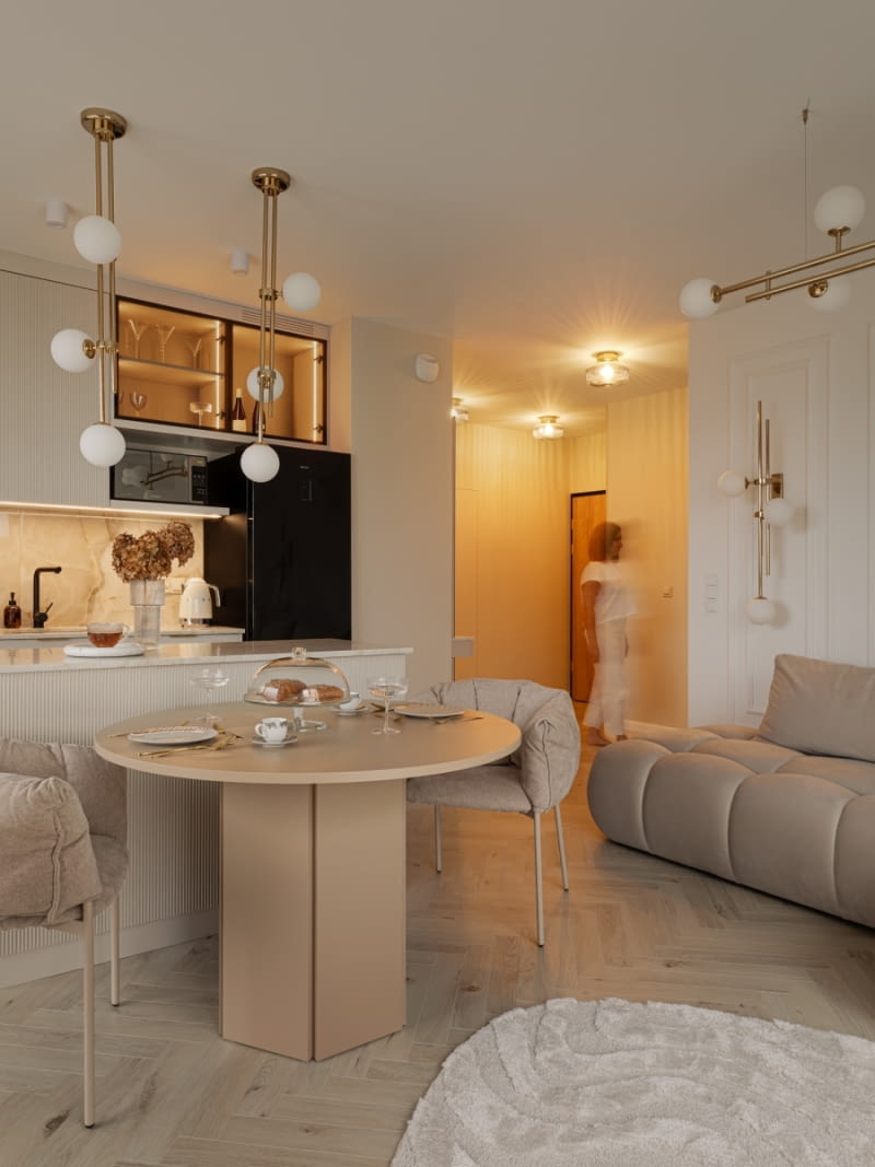 Monochromatyczny apartament w Gdyni