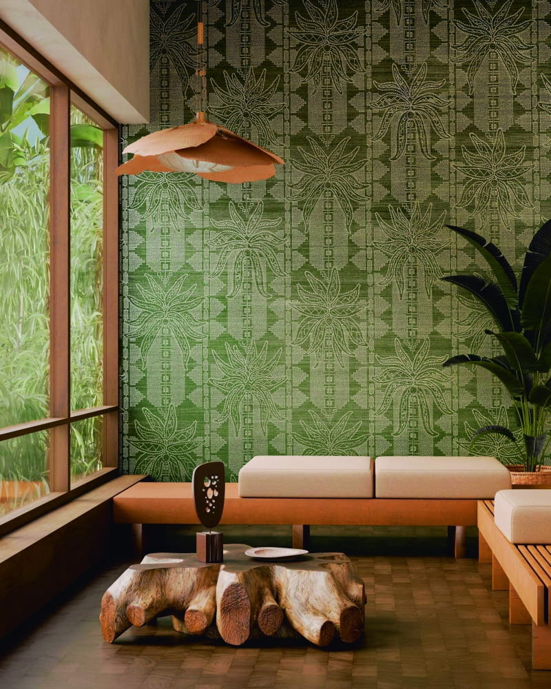 Inspiracje tropikami są wciąż na topie. Chętnie wykorzystywane we wnętrzach motywy rodem z dżungli wciąż ewoluują – nie zawsze muszą być intensywne i krzykliwe. Taka jest kolekcja tapet Fenua marki Arte – egzotyczne wzory przybierają w niej łagodny, subtelny wygląd. Działają relaksująco. Do kupienia w tapetujemy.pl
