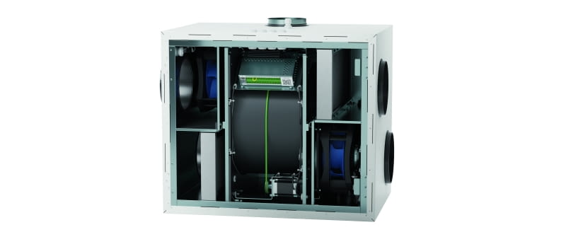 Centrala wentylacyjna z odzyskującym wilgoć wymiennikiem obrotowym I lub II generacji