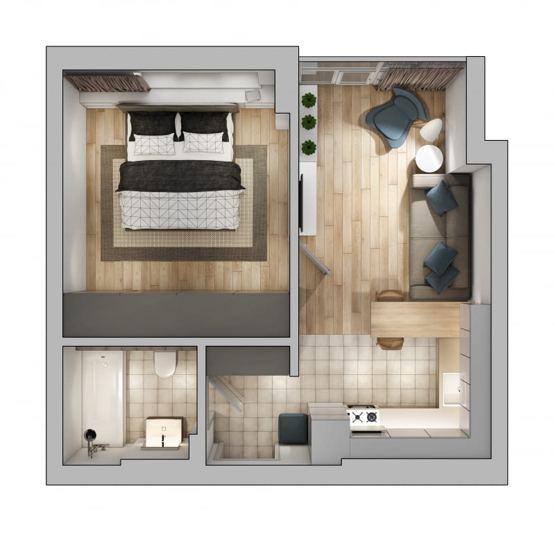 Plan mieszkania. Plan mieszkania.