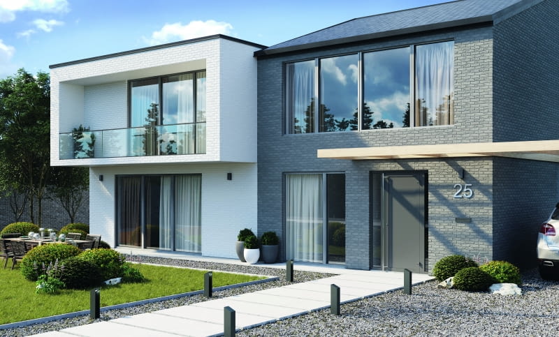 Tradycyjne cegły można zastąpić betonowymi płytkami cegłopodobnymi, które są połączone  z fugą, dzięki czemu ich montaż nie wymaga spoinowania, jest więc prosty i szybki