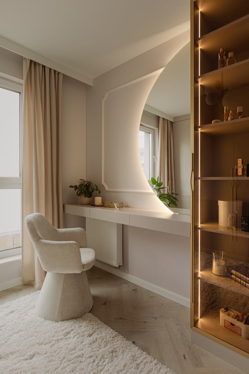 Monochromatyczny apartament w Gdyni