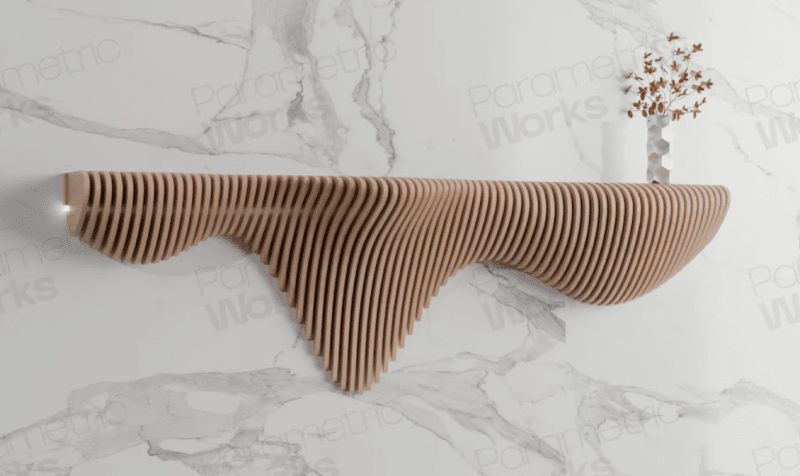 Półka ścienna parametryczna 02