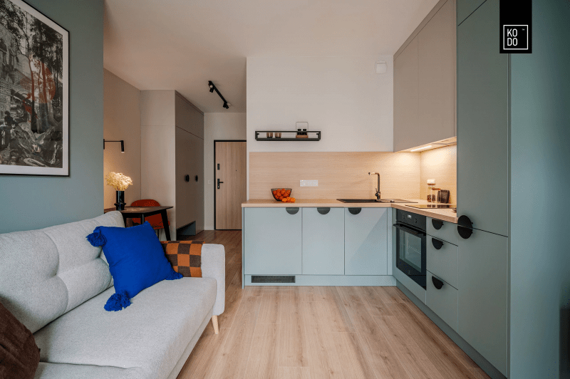 Nowoczesne małe mieszkanie w kolorach