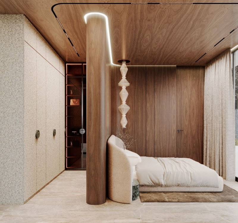 Dom nad jeziorem wpisany w pejzaż