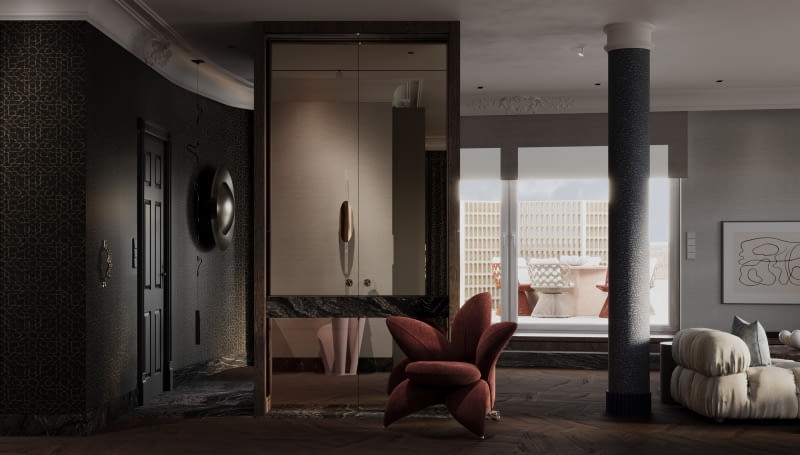 Z widokiem na park: warszawski penthouse projektu MODEKO Studio Z widokiem na park: warszawski penthouse projektu MODEKO Studio