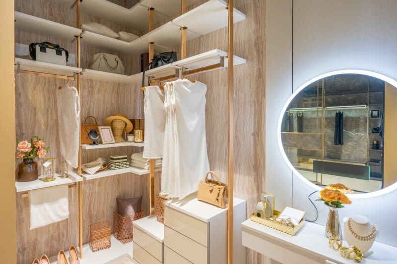 Aranżacja garderoby. Aranżacja garderoby.