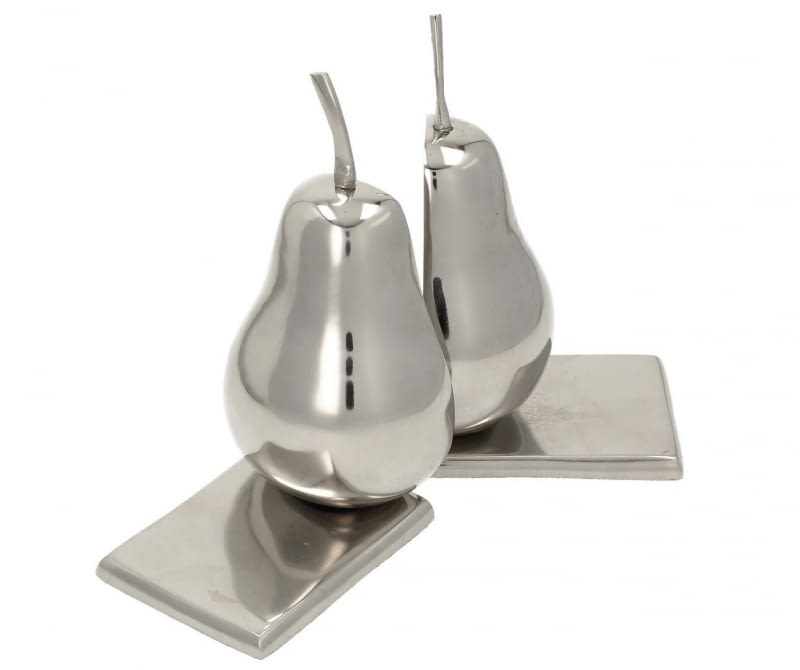 Podpórki do książek Pear, metal, wys. 19 cm, 165 zł, dekoria.pl