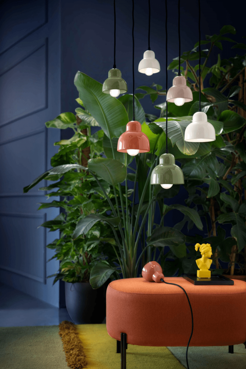 Lampa wisząca ceramiczna BERIMBAU szałwiowy