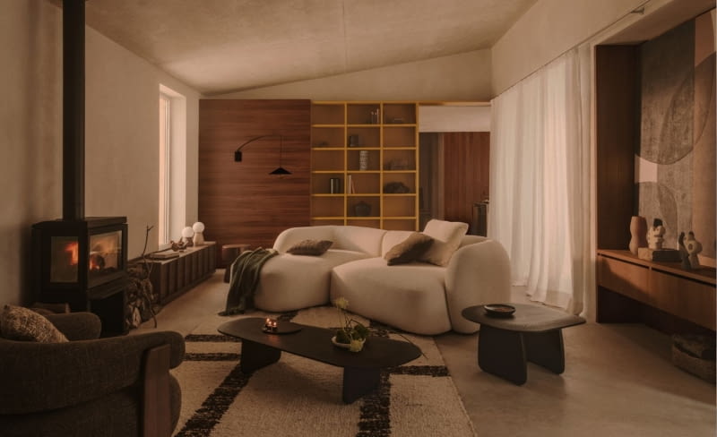 Jesienny salon - przytulna aranżacja wnętrza