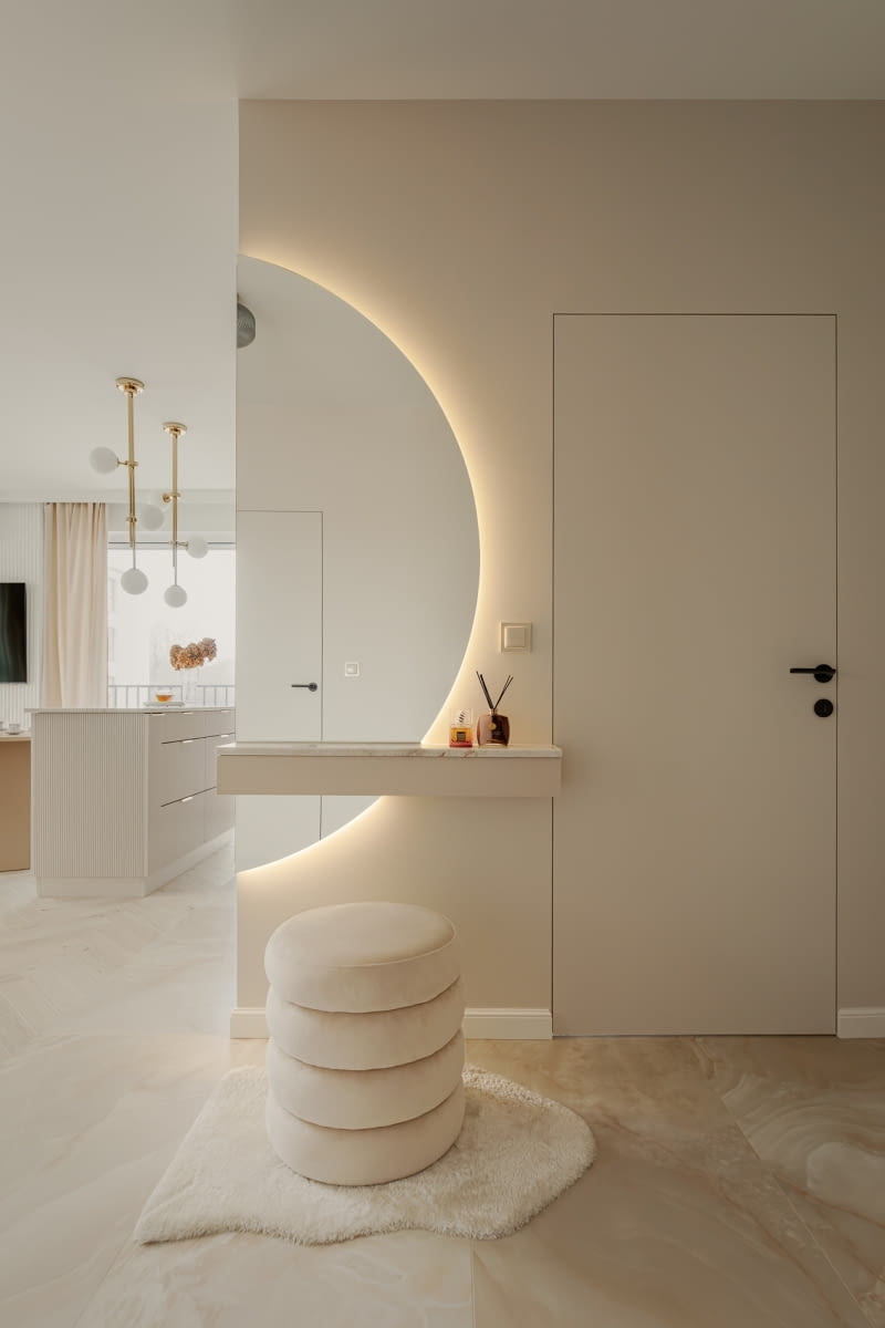 Monochromatyczny apartament w Gdyni