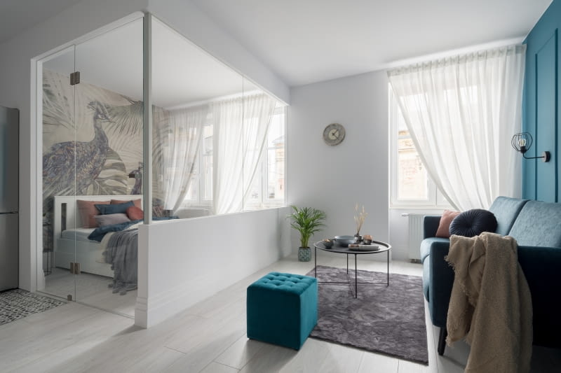 Aranżacja kawalerki.