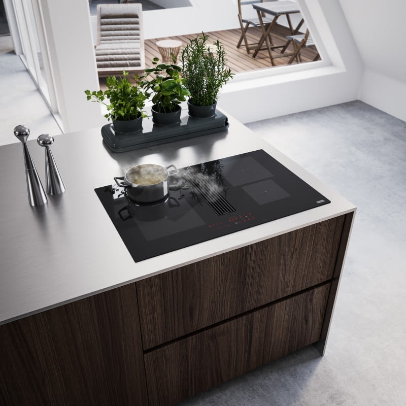 Franke płyta z okapem Maris 2gether Minimal Black FMA 8381RHI