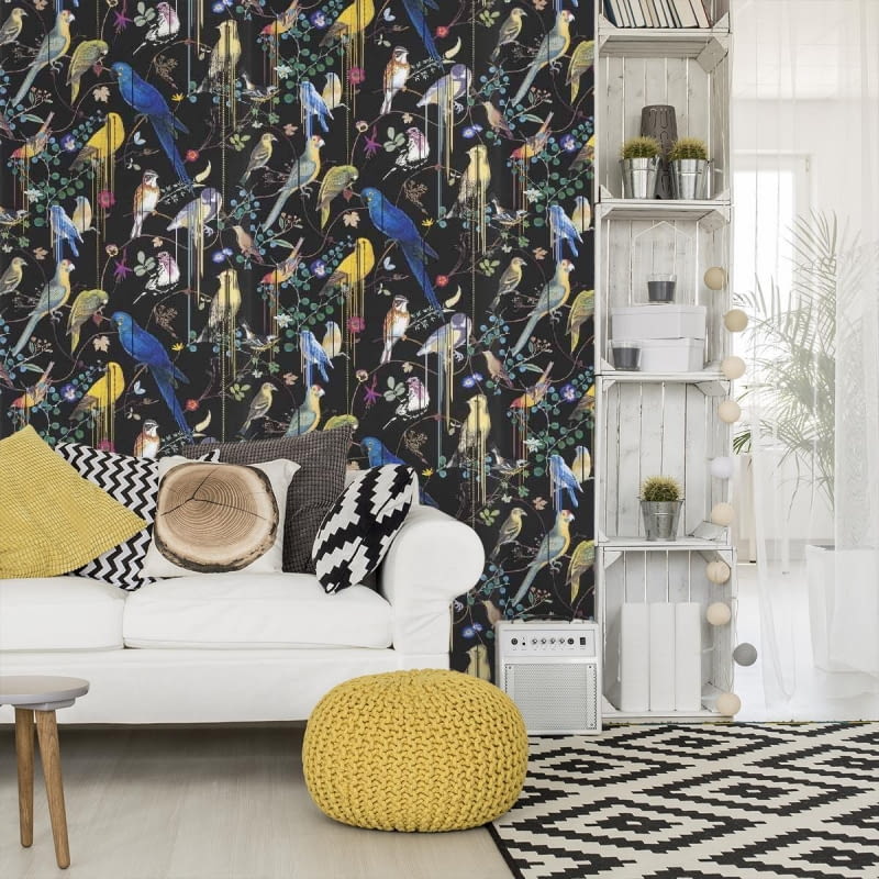 Christian Lacroix Tapeta BIRDS SINFONIA CREPUSCULE czarny Christian Lacroix Tapeta BIRDS SINFONIA CREPUSCULE czarny