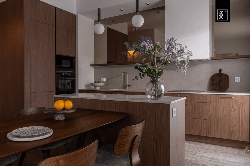 Dwupokojowe mieszkanie w kolorach ziemi Dwupokojowe mieszkanie w kolorach ziemi