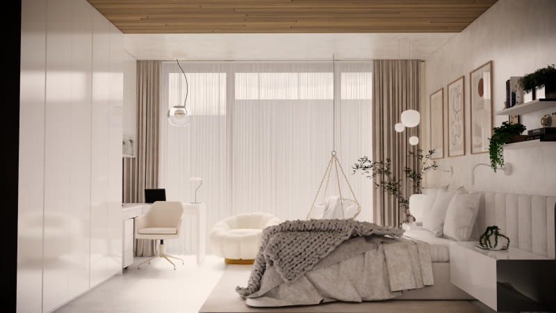 Opowieść o harmonii natury, światła i sztuki - wnętrza projektu pracowni Tissu