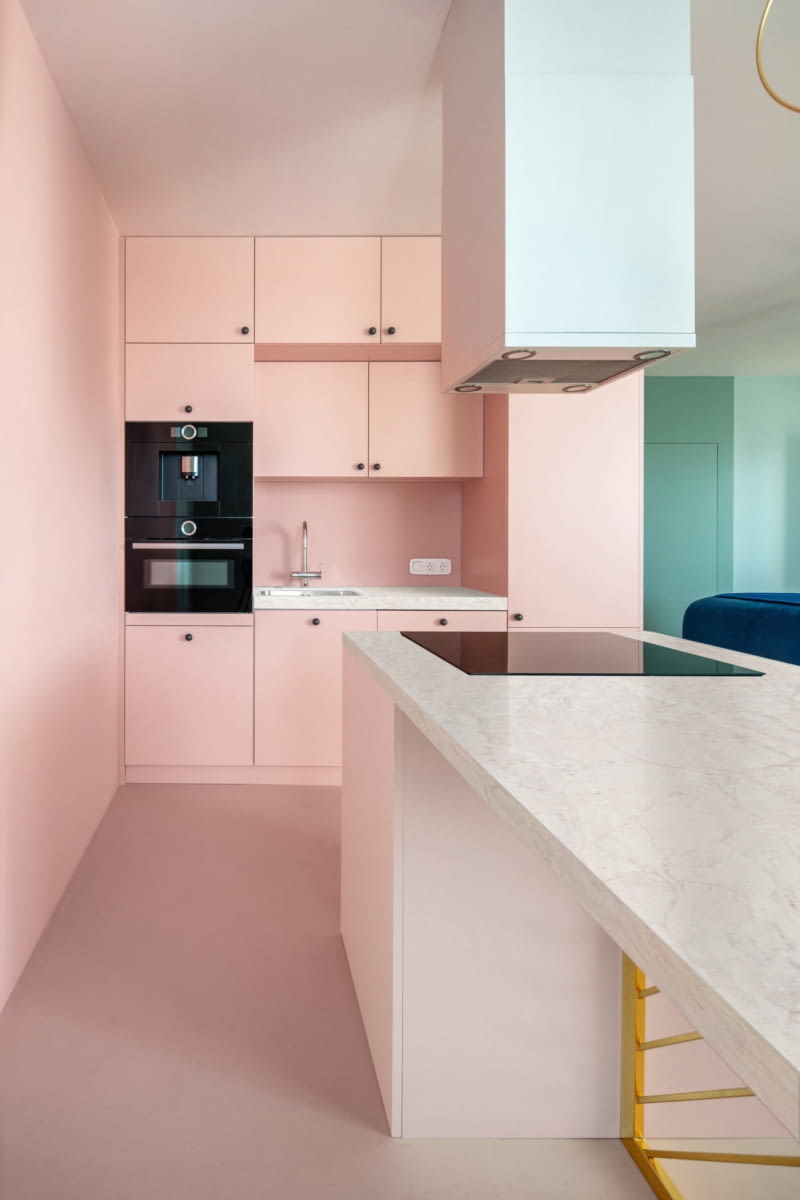 Woodeco blat Marmur Calacatta PK9024 płyta laminowana Millenial pink PU2604