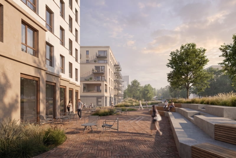 Nowa inwestycja Archicom u zbiegu ulic Postępu i Bokserskiej w Warszawie. Proj. WWAA Nowa inwestycja Archicom u zbiegu ulic Postępu i Bokserskiej w Warszawie. Proj. WWAA