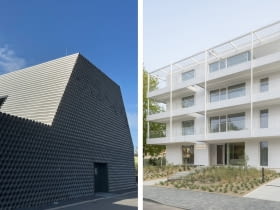 Fot. z lewej: Gambit Office w Gliwicach. Proj. KWK Promes; Fot. z prawej: Promenada we Władysławowie. Proj. ARCHMONDO