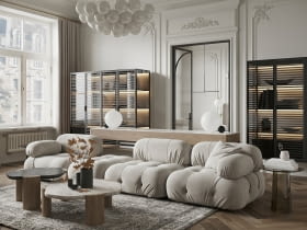 Mieszkanie w beżach i szarościach