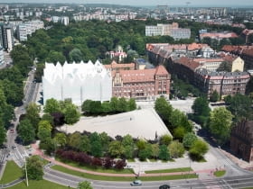 Projektowane zazielenienie Centrum Dialogu Przełomy