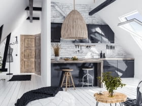 Jasne mieszkanie na strychu