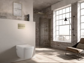 TECEsolid nikiel szczotkowany o strukturze liniowej aranżacja