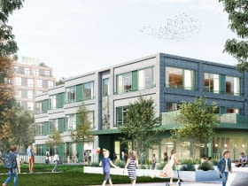 Planowana nowa publiczna szkoła przy ul. Radzymińskiej w Warszawie. Proj. WWAA