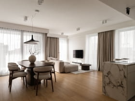 Minimalistyczny apartament RUUM studio w warszawskiej 19. Dzielnicy