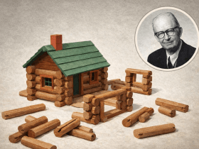 Klocki Lincoln Logs to projekt Johna Lloyda Wrighta