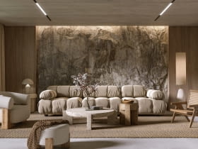 Kamień na ścianie w przedpokoju - i nie tylko