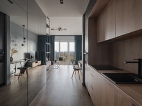 Aranżacja kawalerki.